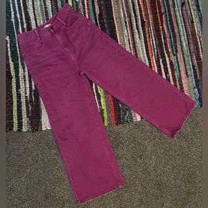 BDG Urban Outfitters Magenta high-waisted wide-leg jeans